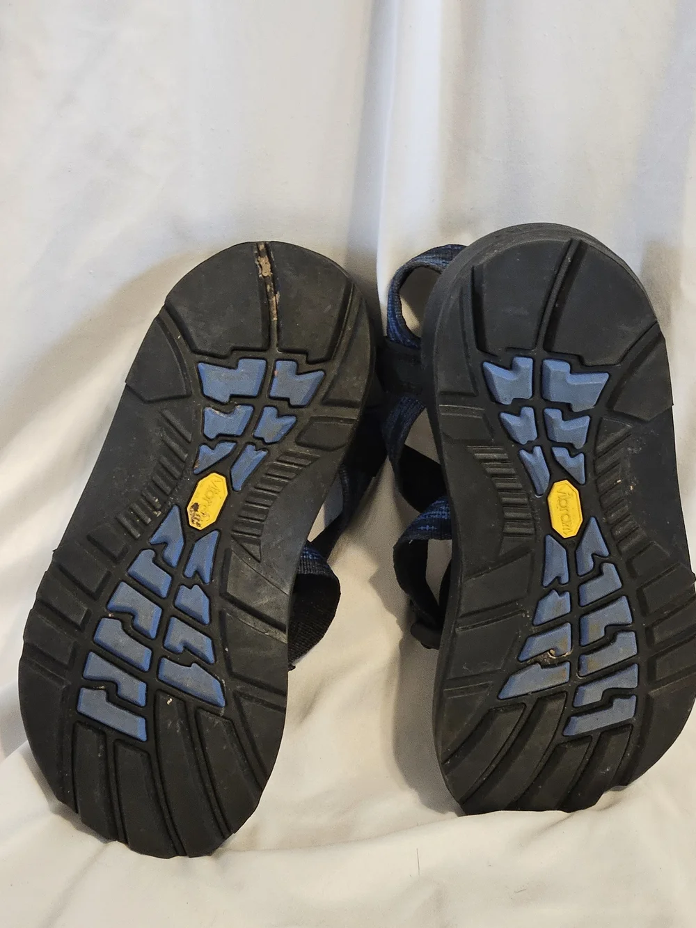 CHACO- Men's Black Sandals with Blue Straps SZ 10